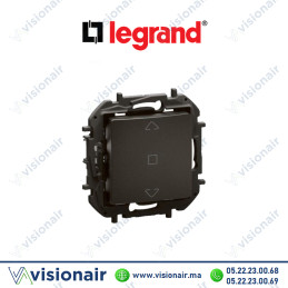 Poussoir volets roulants Legrand Niloe Noir Casablanca Maroc