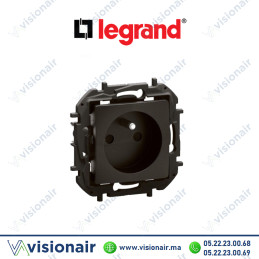 Prise 2P+T Legrand Niloe Noir Casablanca Maroc