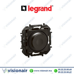 Variateur rotatif Legrand Niloe 300W - 2 fils Noir Casablanca Maroc