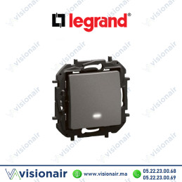Bouton poussoir Legrand Niloe lumineux Gris Casablanca Maroc