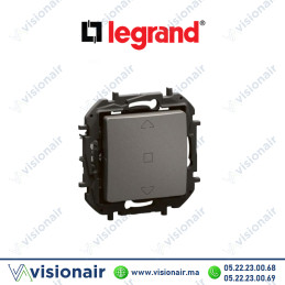 Poussoir volets roulants Legrand Niloe Gris Casablanca Maroc