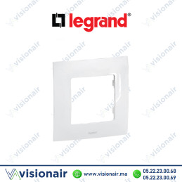 Plaque 1 poste Legrand Niloe Blanc Casablanca Maroc