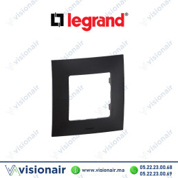 Plaque 1 poste Legrand Niloe Noir Casablanca Maroc