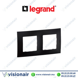 Plaque 2 postes Legrand Niloe Noir Casablanca Maroc