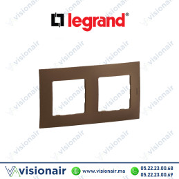 Plaque 2 postes Legrand Niloe Bronze Casablanca Maroc
