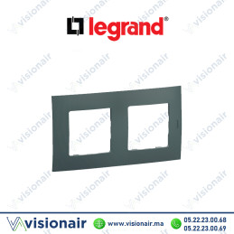 Plaque 2 postes Legrand Niloe Vert Olive Casablanca Maroc