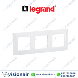 Plaque 3 postes Legrand Niloe Blanc Casablanca Maroc
