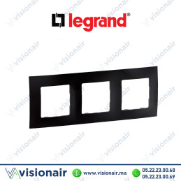 Plaque 3 postes Legrand Niloe Noir Casablanca Maroc
