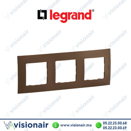 Plaque 3 postes Legrand Niloe Bronze Casablanca Maroc