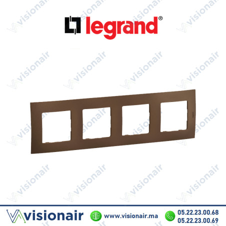 Plaque 4 postes Legrand Niloe Bronze Casablanca Maroc