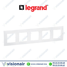 Plaque 5 postes Legrand Niloe Blanc Casablanca Maroc