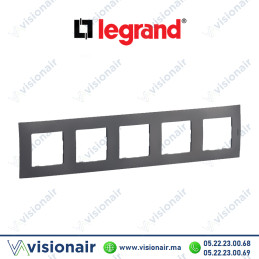 Plaque 5 postes Legrand Niloe Gris Casablanca Maroc
