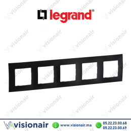 Plaque 5 postes Legrand Niloe Noir Casablanca Maroc