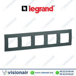Plaque 5 postes Legrand Niloe Vert Olive Casablanca Maroc