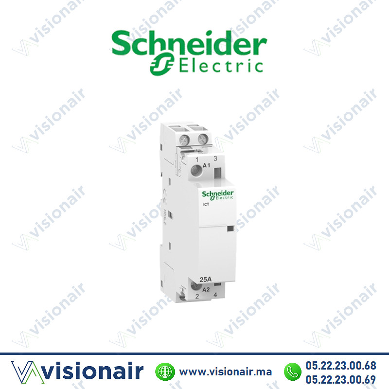 Contacteur Schneider ICT 2NO 16A 230V - Référence A9C22712 - Neuf D'origine France