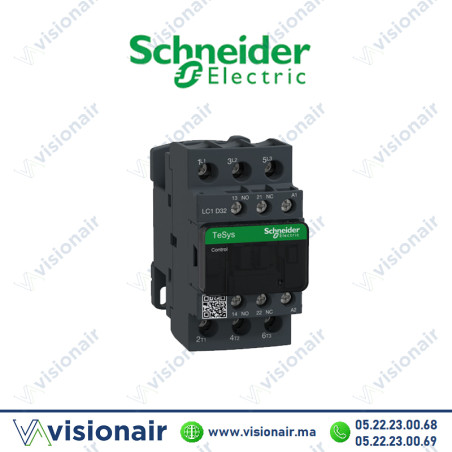 Contacteur SCHNEIDER 32A 3P AC3 440V bobine 24Vca LC1D32B7 Casablanca Maroc