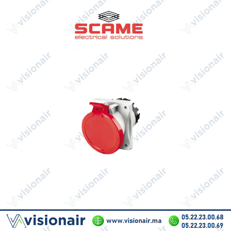 Prise A encastrer SCAME 3P+N+T 63A 380V IP44/IP54 Casablanca Maroc