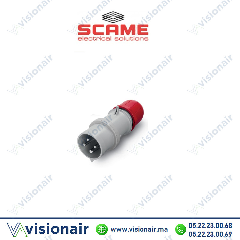Fiche mobile SCAME 2P+T 16A 380-415V IP44/IP54 Casablanca Maroc