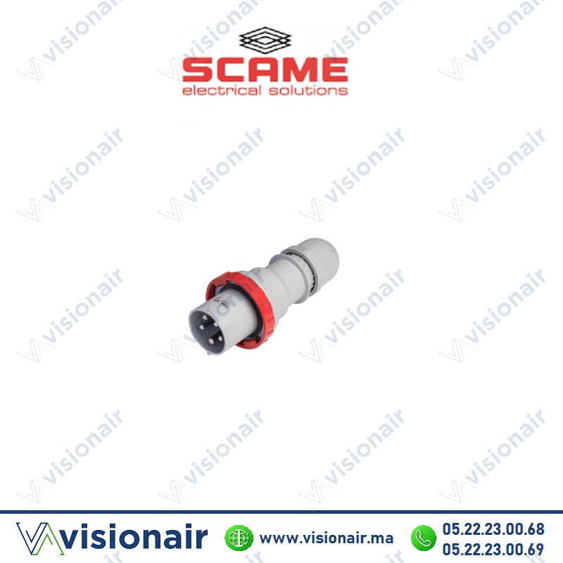 Fiche mobile SCAME 3P+N+T 63A 345-415V IP66/IP67/IP69 Casablanca Maroc
