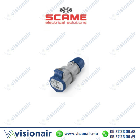 Prise mobile SCAME 2P+T 16A 200-250V IP44/IP54 Casablanca Maroc