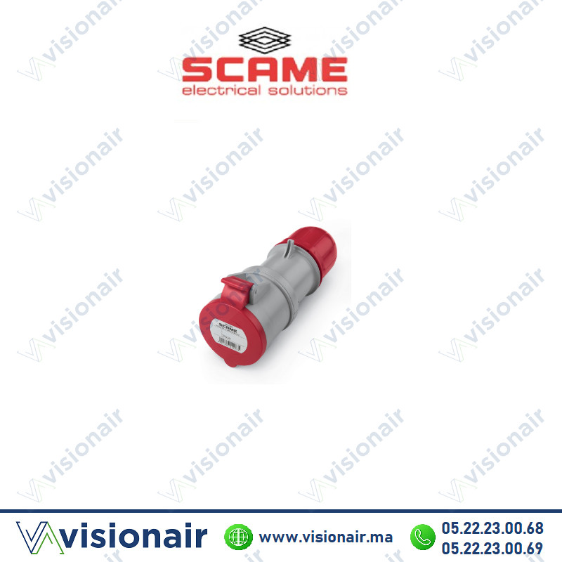 Prise mobile SCAME 3P+T 32A 380-415V IP44/IP54 Casablanca Maroc