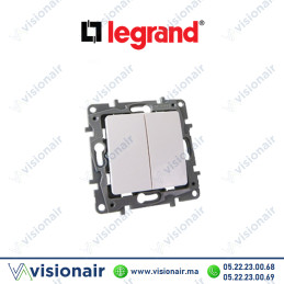 Double va & vient LEGRAND NILOE blanc 764502 Casablanca Maroc