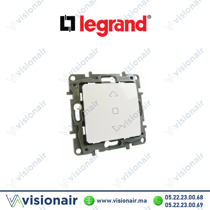 Interrupteur volets roulants LEGRAND NILOE blanc 764511