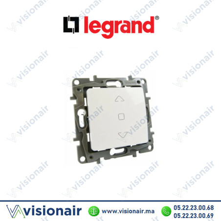 Poussoir volets roulants LEGRAND NILOE blanc 764512 Casablanca Maroc