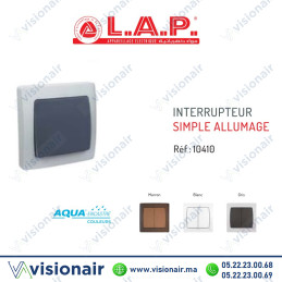 Interrupteur simple étanche encastré LAP AQUA 10410 Casablanca Maroc