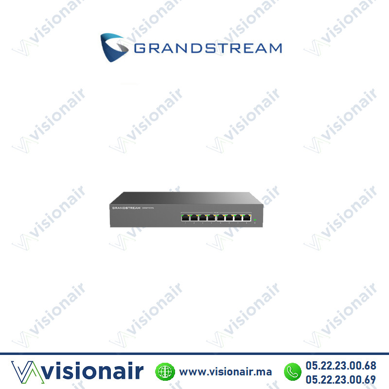 Switch Grandstream 8 ports POE Gigabit GWN7701PA Casablanca Maroc