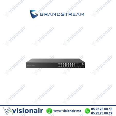 Switch Grandstream 24 ports POE 370W Gigabit GWN7803P Casablanca Maroc