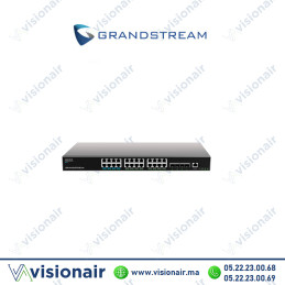 Switch Grandstream 24 ports POE 370W Gigabit GWN7813P Casablanca Maroc