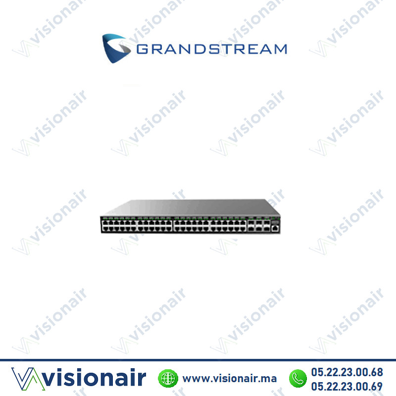 Switch Grandstream 48 ports POE 740W Gigabit GWN7816P Casablanca Maroc