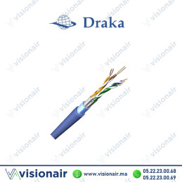 Câble informatique catégorie 6A Draka LSZH F/FTP T500ml Casablanca Maroc