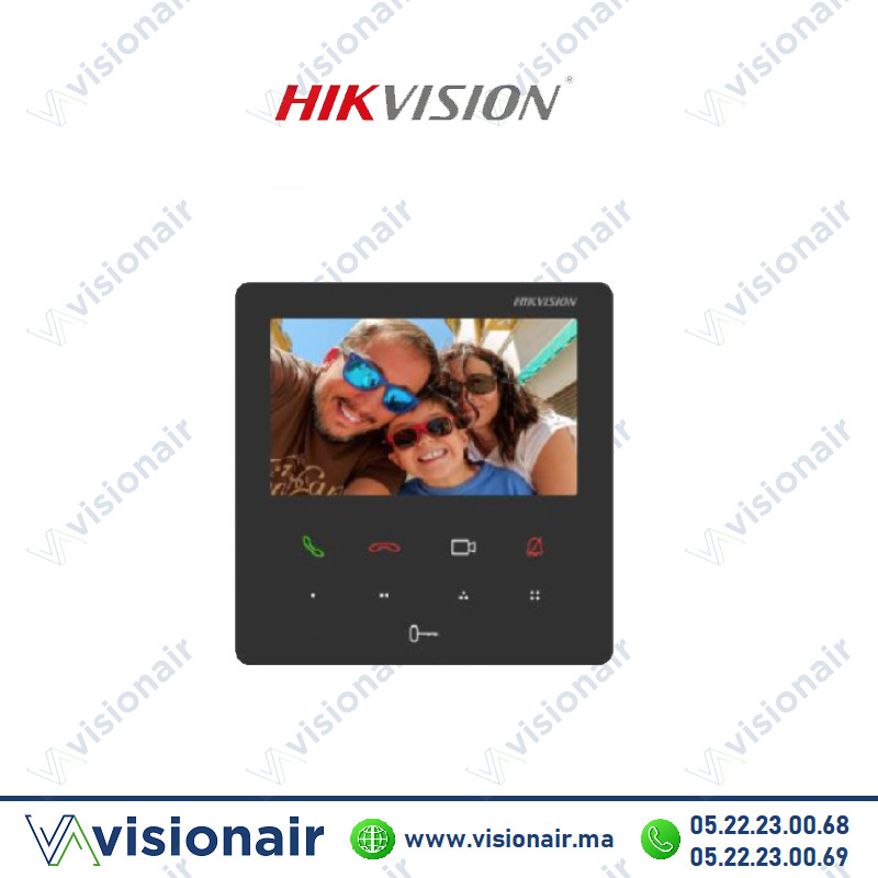 Moniteur vidéophone HIKVISION écran TFT 4,3" DS-KH6110-WE1 Casablanca Maroc