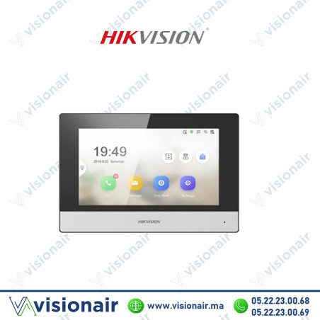 Moniteur vidéophone HIKVISION écran TFT 7" DS-KH6320-WTE1 Casablanca Maroc