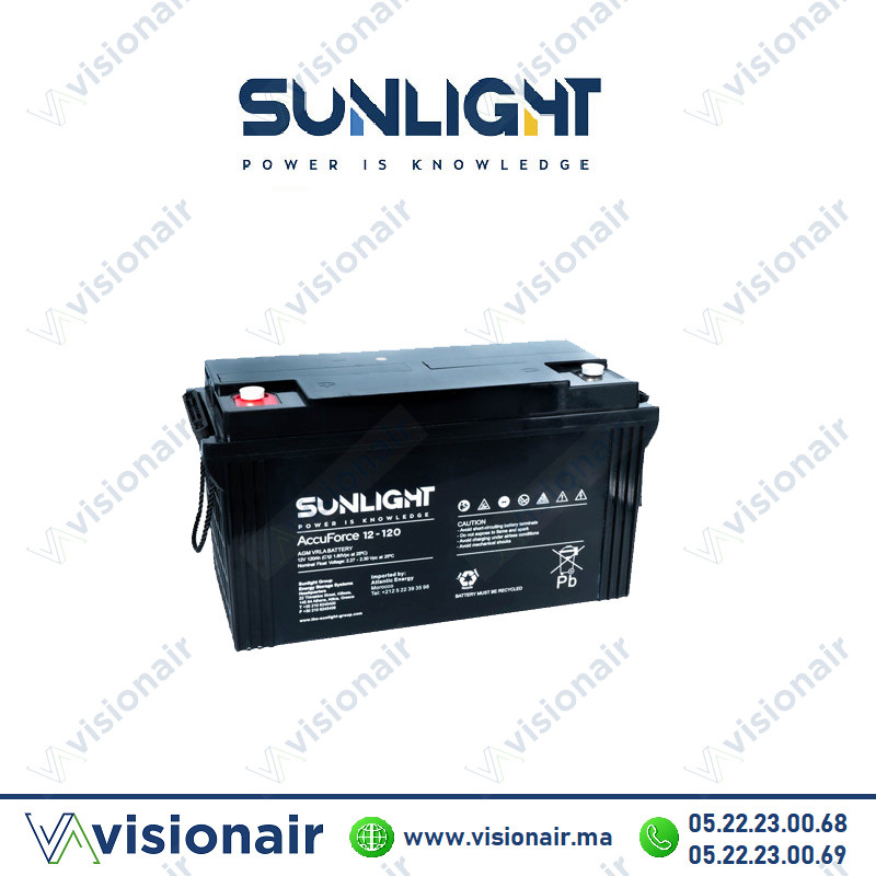 Batterie solaire SUNLIGHT 12V 180AH SPG GEL Casablanca Marov