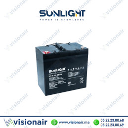 Batterie onduleur SUNLIGHT 12V 58AH 260W SPHR étanche VRLA AGM Casablanca Maroc