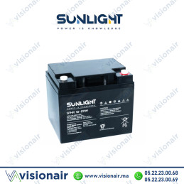 Batterie SUNLIGHT 12V 50AH 211W SPHR étanche VRLA AGM Casablanca Maroc