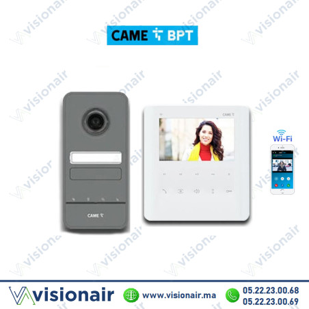 Kit vidéophone BPT LHS + 1 moniteur PLX Wi-Fi blanc Casablanca Maroc