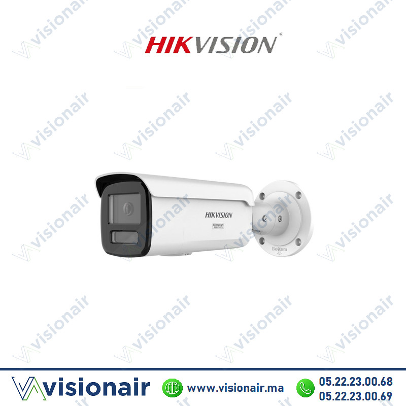 Caméra Hikvision IP Bullet fixe hybride intelligente Acusense 12MP DS-2CD2T123G2-4LI2UY Casablanca Maroc