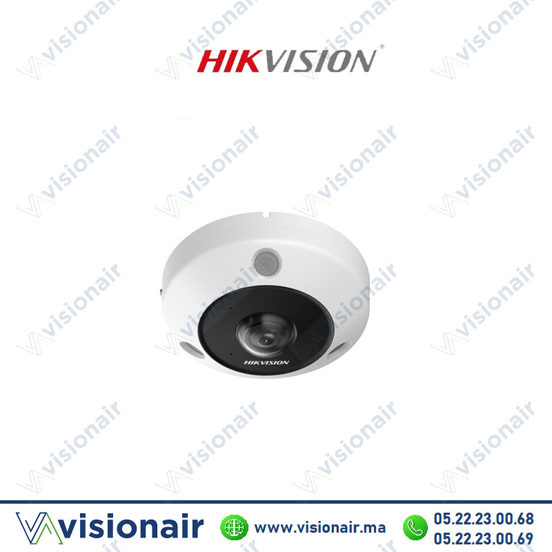 Caméra IP Fisheye Hikvision DeepinView 6 MP DS-2CD6365G1-IVS Casablanca Maroc