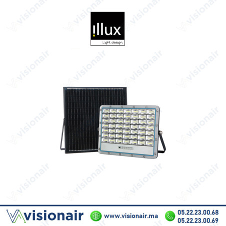 Projecteur Solaire LED 300W ILLUX 6500°K ILLPLSA300B Casablanca Maroc