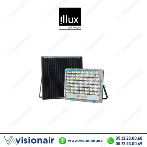 Projecteur Solaire LED 200W ILLUX 6500°K ILLPLSA200B Casablanca Maroc
