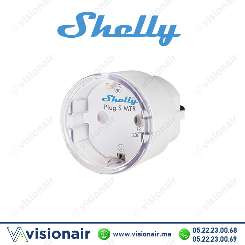 Prise connecté SHELLY Plug S MTR Gen3 2500W Casablanca Maroc