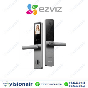 Serrure Connectée EZVIZ Wi-Fi avec Reconnaissance Faciale et Veines de la Paume DL20FVS Plus Casablanca Maroc