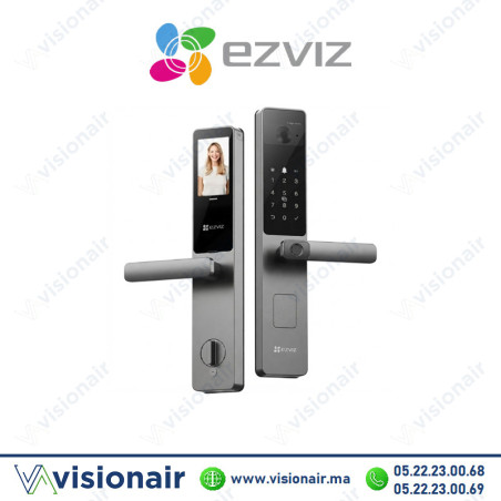Serrure Connectée EZVIZ Wi-Fi avec Reconnaissance Faciale et Veines de la Paume DL20FVS Plus Casablanca Maroc