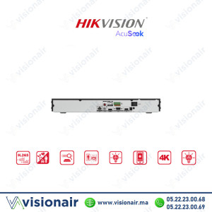 NVR Hikvision IP 4K 16CH 2HDD AcuSeek K VPro 1U DS-7616NXI-K2/VPRO Casablanca Maroc
