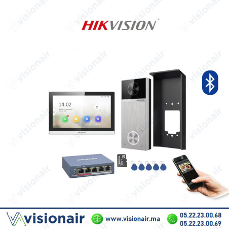 KIT vidéophone IP Hikvision 4MP avec switch POE DS-KIS611-S Casablanca Maroc