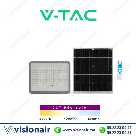 Projecteur LED Solaire V-TAC 300W CCT SKU98442 Casablanca Maroc